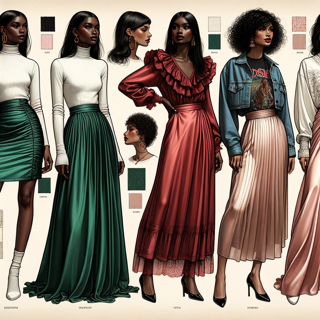 what type of shirt to wear with a long silk slip skirt luxury What to wear from Coveti Marketplace