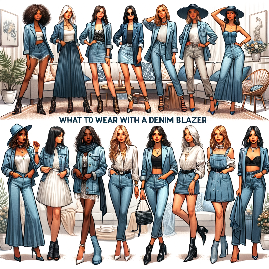 what to wear with a denim blazer luxury What to wear from Coveti Marketplace
