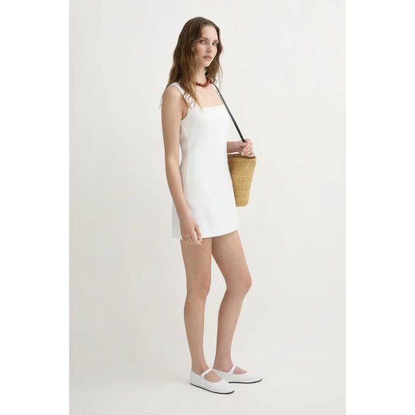 Posse Alice Mini Dress - Ivory – sustainable Dresses in Ivory from Australian designer at Coveti.
