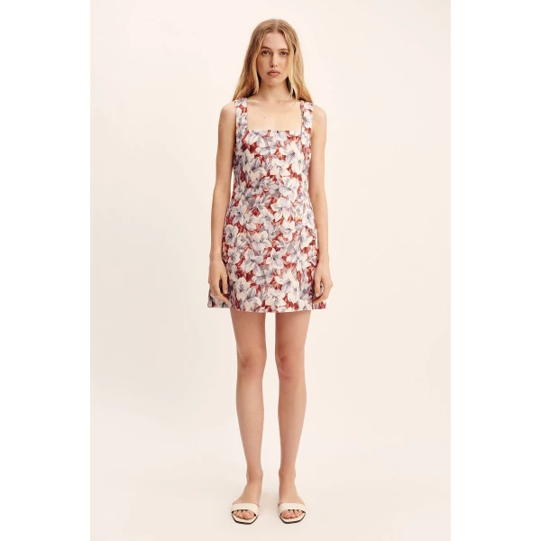 Posse Alice Mini Dress - Lily Garden – sustainable Dresses in Multicolour from Australian designer at Coveti.