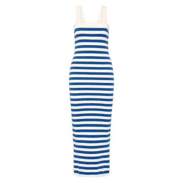 Ari Dress - Blue Stripe by Posse the Label ‚Äì luxury dresses in Blue available at Coveti