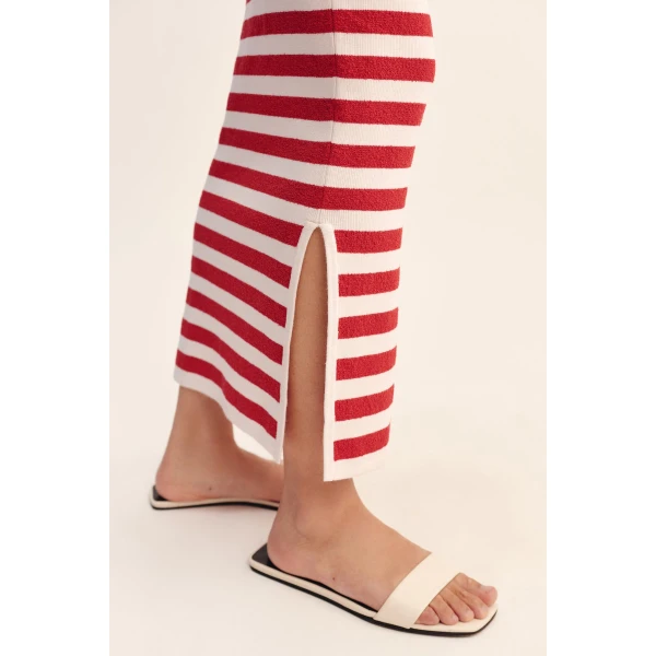 Posse Ari Skirt - Coral Stripe – sustainable Skirts in Multicolour from Australian designer at Coveti.
