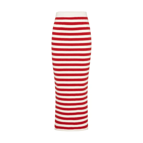 Ari Skirt - Coral Stripe by Posse the Label ‚Äì luxury skirts in Multicolour available at Coveti