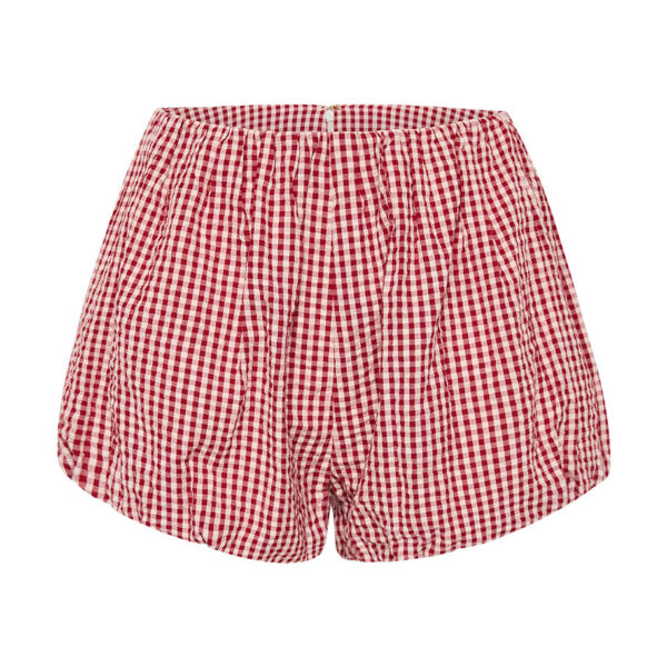 Aurelia Short - Red Gingham by Posse the Label ‚Äì luxury shorts in Red available at Coveti