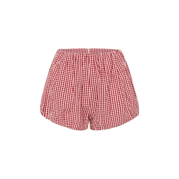 Aurelia Short - Red Gingham by Posse the Label ‚Äì luxury shorts in Red available at Coveti