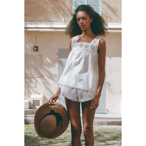 Posse Aurelia Short - Vintage White – sustainable Shorts in White from Australian designer at Coveti.