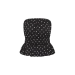 Aurelia Strapless Top - Black White Polka Dot by Posse the Label ‚Äì luxury tops in Black available at Coveti