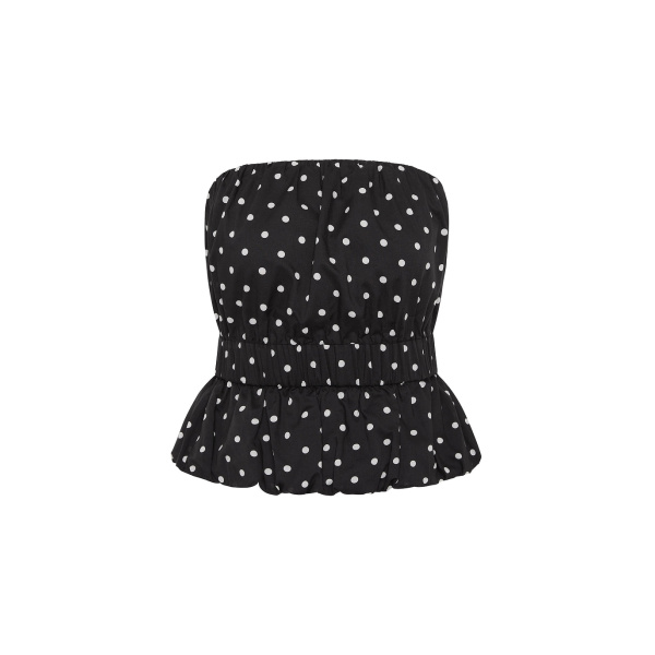 Aurelia Strapless Top - Black White Polka Dot by Posse the Label ‚Äì luxury tops in Black available at Coveti