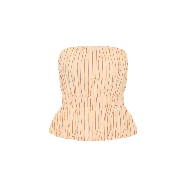 Aurelia Strapless Top - Shortbread Stripe by Posse the Label ‚Äì luxury shorts in Multicolour available at Coveti