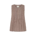 Callie Blouse - Petite Mocha Gingham by Posse the Label ‚Äì luxury tops in Brown available at Coveti