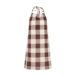 Callie Mini Dress - Mocha Gingham by Posse the Label ‚Äì luxury dresses in Brown available at Coveti
