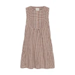 Callie Shift Dress - Petite Mocha Gingham by Posse the Label ‚Äì luxury dresses in Brown available at Coveti