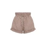 Callie Short - Petite Mocha Gingham by Posse the Label ‚Äì luxury shorts in Brown available at Coveti