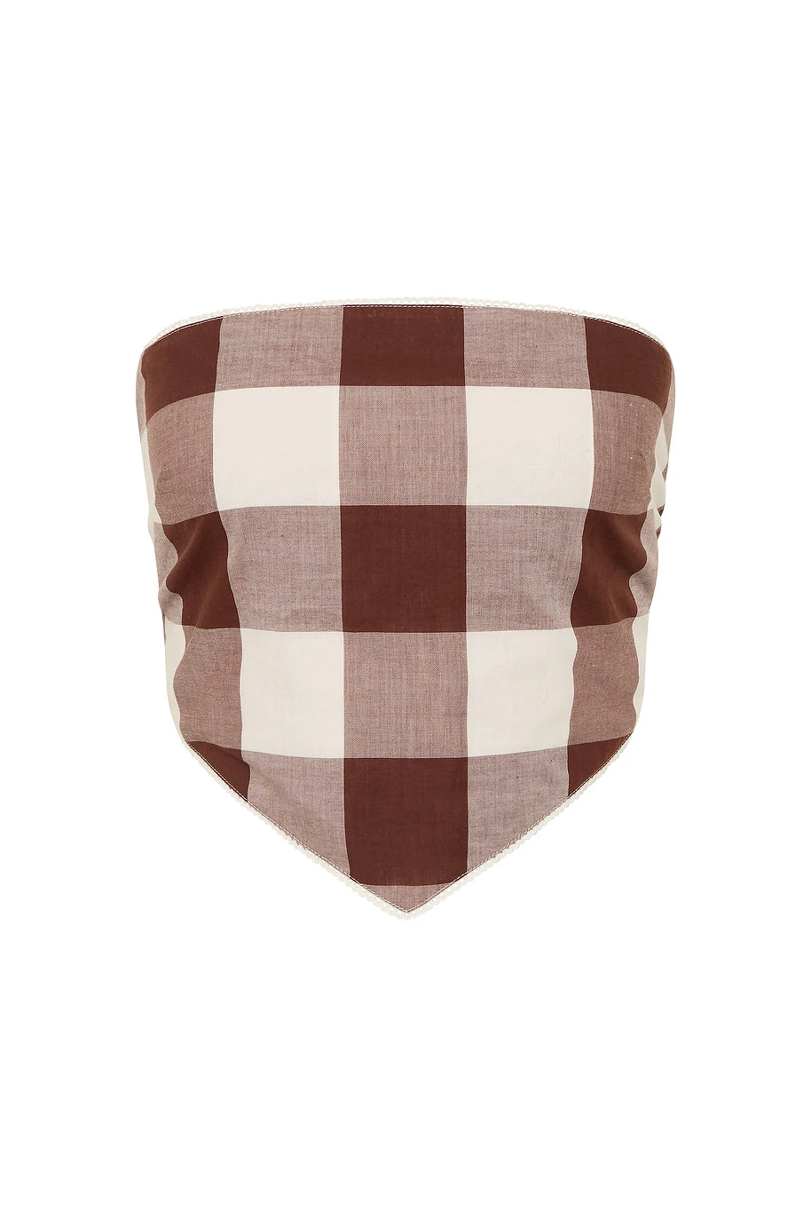 Posse Callie Tie Top - Mocha Gingham – Minimalist Sustainable Tops | Coveti Callie Tie Top - Mocha Gingham by Posse the Label ‚Äì luxury tops in Brown available at Coveti