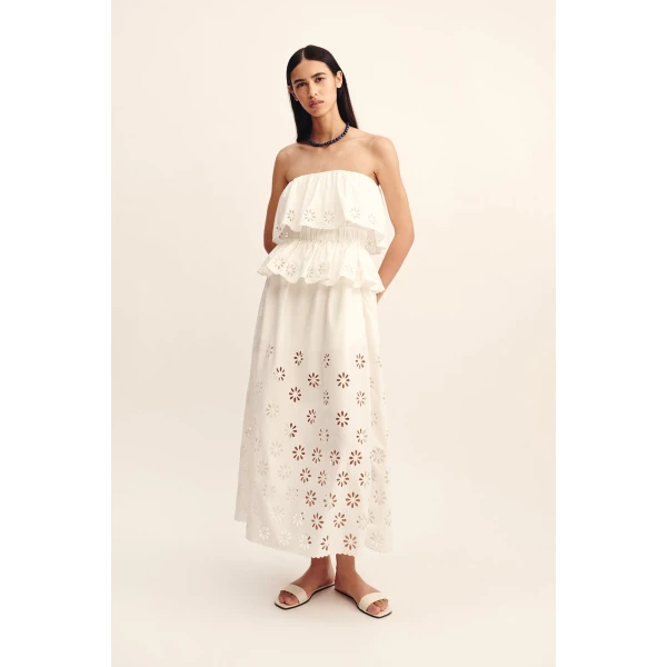 Posse Cecilia Skirt - Vintage White – sustainable Skirts in White from Australian designer at Coveti.