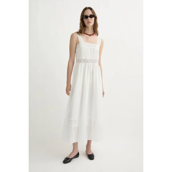 Posse Daphne Dress - Vintage White – sustainable Dresses in White from Australian designer at Coveti.