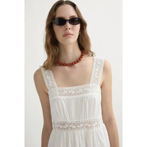 Posse Daphne Dress - Vintage White – sustainable Dresses in White from Australian designer at Coveti.