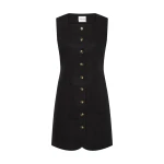 Emma Button Down Dress - Black by Posse the Label ‚Äì luxury dresses in Black available at Coveti