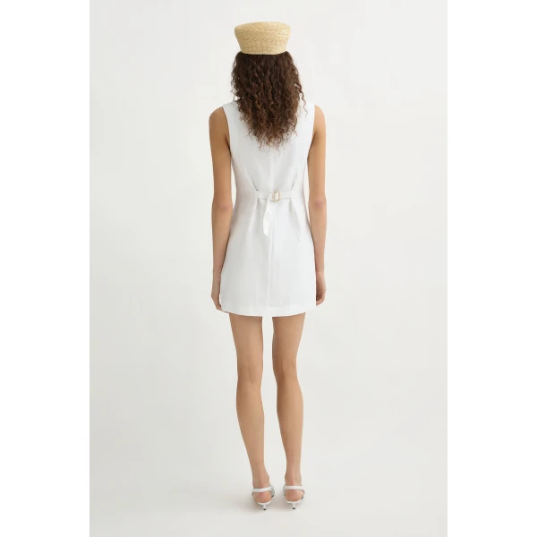 Posse Emma Button Down Dress - Ivory – sustainable Dresses in Ivory from Australian designer at Coveti.