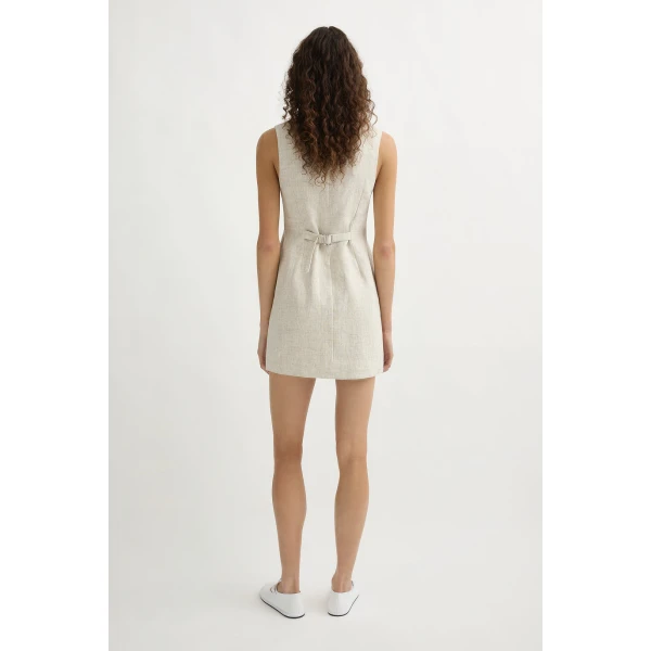 Posse Emma Button Down Dress - Natural – sustainable Dresses in Neutrals from Australian designer at Coveti.