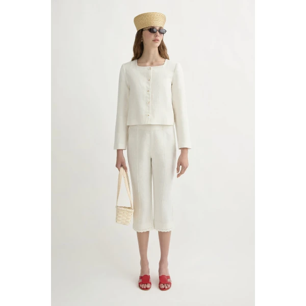 Posse Emma Jacket - Cream – sustainable Jackets in Ivory from Australian designer at Coveti.