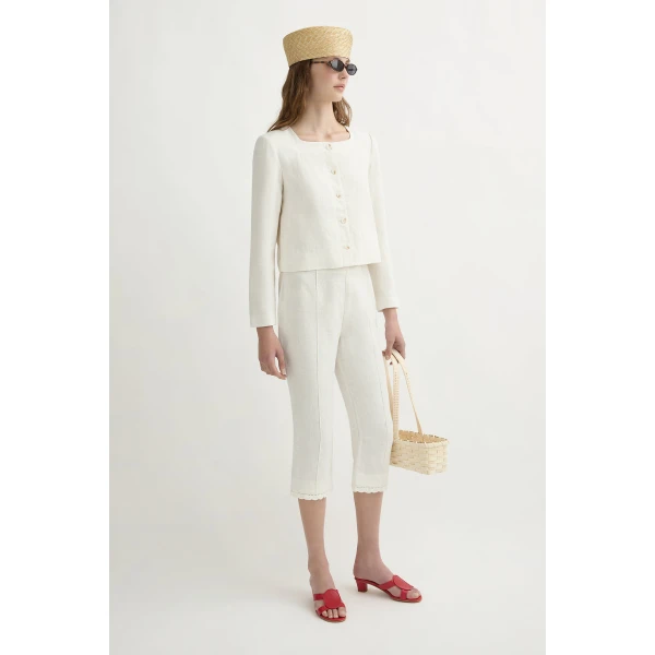 Posse Emma Jacket - Cream – sustainable Jackets in Ivory from Australian designer at Coveti.