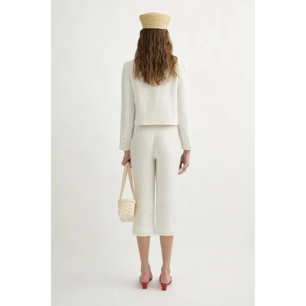 Posse Emma Jacket - Cream – sustainable Jackets in Ivory from Australian designer at Coveti.
