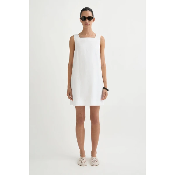 Posse Emma Shift Dress - Ivory – sustainable Dresses in Ivory from Australian designer at Coveti.