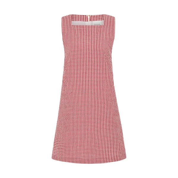 Emma Shift Dress - Red Gingham by Posse the Label ‚Äì luxury dresses in Red available at Coveti