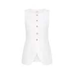 Emma Vest - Ivory by Posse the Label ‚Äì luxury jackets in Ivory available at Coveti