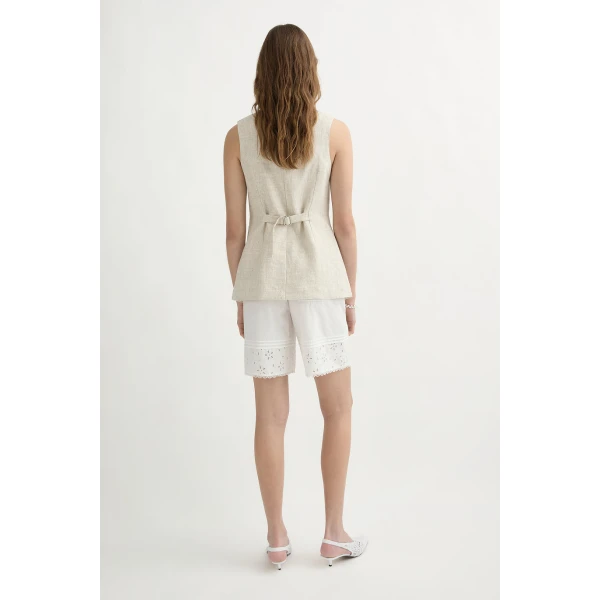 Posse Emma Vest - Natural – sustainable Jackets in Neutrals from Australian designer at Coveti.