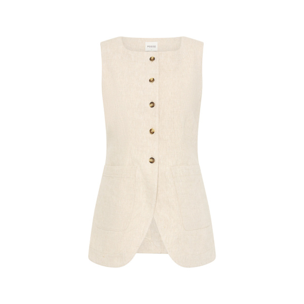Emma Vest - Natural by Posse the Label ‚Äì luxury jackets in Neutrals available at Coveti