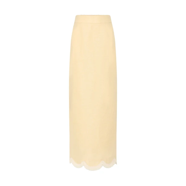 Essie Column Skirt - Dusty Citron by Posse the Label ‚Äì luxury skirts in Yellow available at Coveti