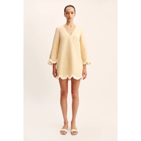Posse Essie Kaftan - Dusty Citron – sustainable Dresses in Yellow from Australian designer at Coveti.