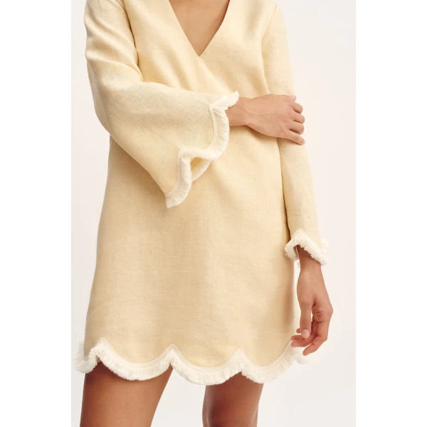 Posse Essie Kaftan - Dusty Citron – sustainable Dresses in Yellow from Australian designer at Coveti.
