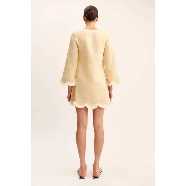 Posse Essie Kaftan - Dusty Citron – sustainable Dresses in Yellow from Australian designer at Coveti.