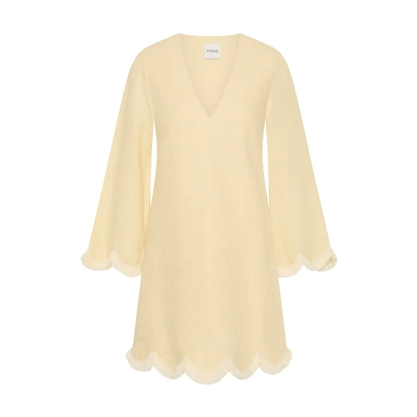 Essie Kaftan - Dusty Citron by Posse the Label ‚Äì luxury dresses in Yellow available at Coveti