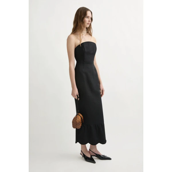 Posse Essie Strapless Dress - Black – sustainable Dresses in Black from Australian designer at Coveti.