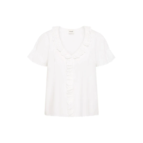 Ezra Blouse - Vintage White by Posse the Label ‚Äì luxury tops in White available at Coveti