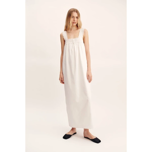 Posse Ezra Dress - Vintage White – sustainable Dresses in White from Australian designer at Coveti.