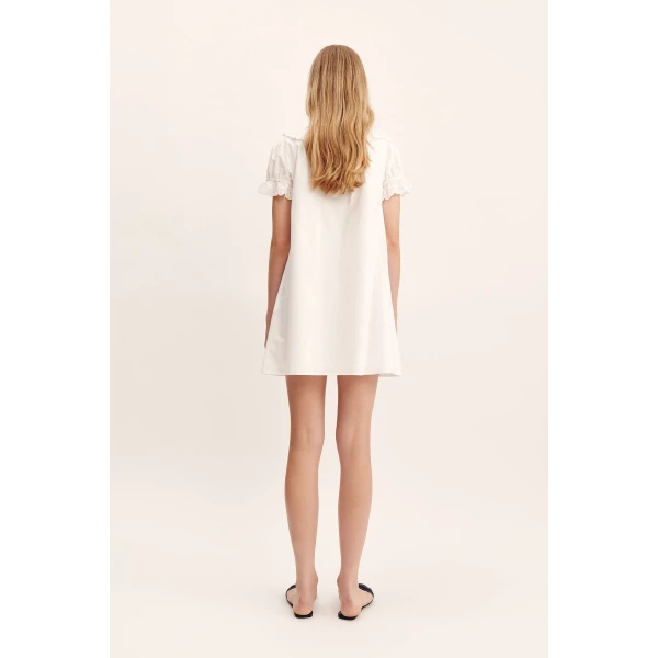 Posse Ezra Shift Dress - Vintage White – sustainable Dresses in White from Australian designer at Coveti.