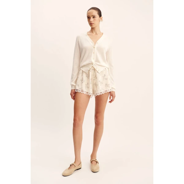 Posse Finley Cardigan - Cream – sustainable Knitwear in Ivory from Australian designer at Coveti.