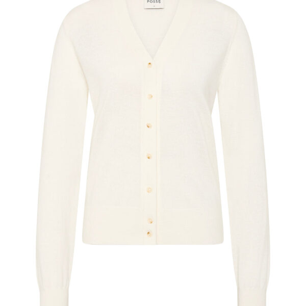 Finley Cardigan - Cream by Posse the Label ‚Äì luxury knitwear in Ivory available at Coveti