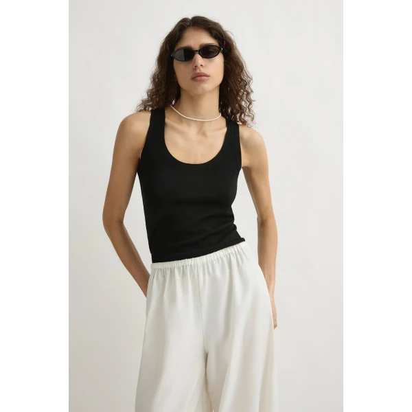 Posse Finley Tank - Black – sustainable Tops in Black from Australian designer at Coveti.