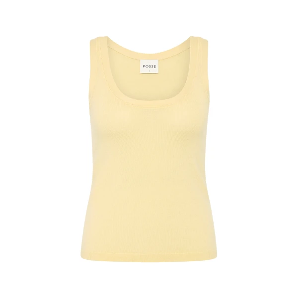 Finley Tank - Butter Yellow by Posse the Label ‚Äì luxury tops in Yellow available at Coveti