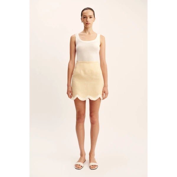 Posse Finley Tank - Cream – sustainable Tops in Ivory from Australian designer at Coveti.