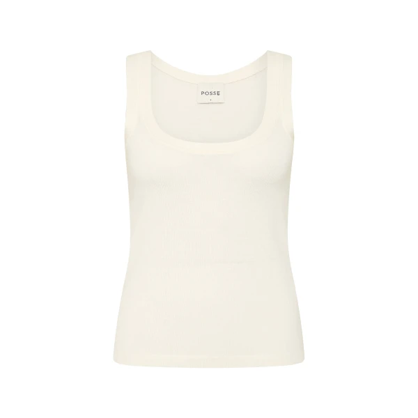 Finley Tank - Cream by Posse the Label ‚Äì luxury tops in Ivory available at Coveti