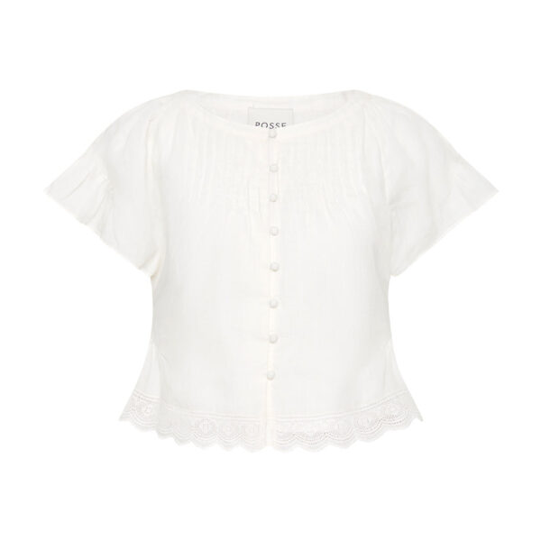Grace Blouse - Vintage White by Posse the Label ‚Äì luxury tops in White available at Coveti