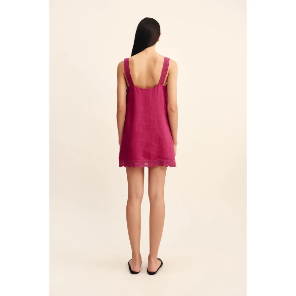 Posse Grace Mini Dress - Dragon Fruit – sustainable Dresses in Pink from Australian designer at Coveti.