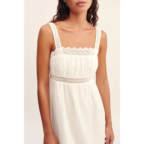 Posse Grace Shift Dress - Vintage White – sustainable Dresses in White from Australian designer at Coveti.